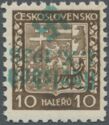 Czechoslovak Coat of Arms, overprinted