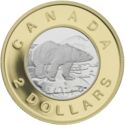 2 Dollars (10th Anniversary Two-Dollar Toonie. Gold)