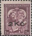 Sts. Cyril and Methodius, overprinted