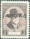 Overprint on Masaryk birthday