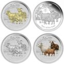 1 Dollar (Set 2015 1$ Year of the Goat Silver Typeset)