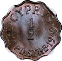 ½ Piastres (½ in centre)