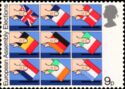 Hands placing National Flags in Ballot Boxes - 9p