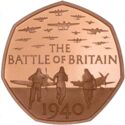 50 Pence (75th Anniversary of the Battle of Britain. Gold)