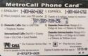 MetroCall Phone Card $ 10