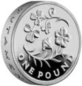 1 Pound (Floral emblems of Northern Ireland - Silver Piedfort)