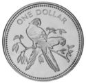 1 Dollar (Avifauna of Belize - Scarlet Macaw - Silver)