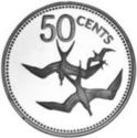 50 Cents (Avifauna of Belize - Frigate Birds)