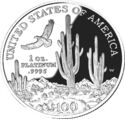 100 Dollars (Eagle in flight over Southwestern cactus desert