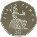 50 Pence (Sitting Libertine "Britannia" - Platinum edition)