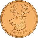 1 Pound (Heraldic Beast Series, Irish White Heart Stag - Gold)