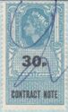 Queen Elizabeth II 30p Contract Note