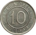 10 Centimes (Nickel Token)