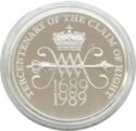 2 Pounds (Tercentenary - Claim of Rights - Scotland crown. Piedfort)