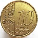 10 Euro Cent (Albert II - 2nd map - 2nd type - 1st portrait)