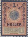 Stempel Marke 1910 1 heller