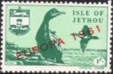 Shag - red Europa 1961 diagonal overprint