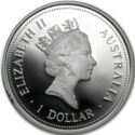 1 Dollar (Australian Kookaburra- Reeded)