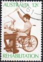 Worker in Wheelchair on white paper