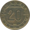 20 Schilling (Nine provinces of Ă–sterreich. Smooth edge)