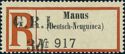 Registration Label for Manus - Surcharged