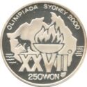 250 Won (Olympic Sydney 2000 Map of Australia)