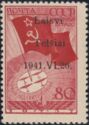 Soviet Flag on North Pole - Overprint
