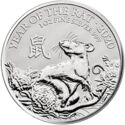 2 Pounds (Lunar 2020 Year of the Rat 鼠. Bullion)