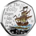 50 Pence (The Jolly Roger - Silver)