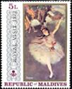 Ballet by Edgar Degas (overprinted)