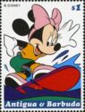 Minnie Mouse Surfing in Green Shorts