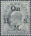 King Edward VII - Overprint "On H.M.S."