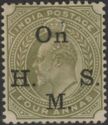 King Edward VII - Overprint "On H.M.S."