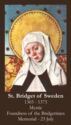 "Bridget of Sweden", Catholic Prayer Cards, 573