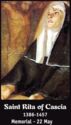"Rita of Cascia", Catholic Prayer Cards, 48