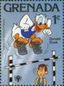 Donald Duck high-jumping