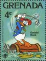 Donald Duck playing golf
