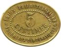 5 Centimes (Carcassonne, Aude. Union Philantropique. Type ✿)