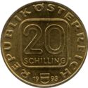 20 Schilling (200th Diocese of Linz. Smooth edge)