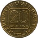 20 Schilling (800th Anniversary of Georgenberg Pact. Smooth edge)
