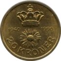 20 Kroner (Queen Margrethe II's 50th birthday)