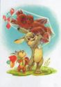 Bunny bear teddy bear, a squirrel carries flowers. Series T-18. Issue 3.