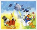 Uncle Scrooge and Donald talking on the phone