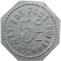 5 Centimes (Châlon-sur-Saône (Saône-et-Loire) – Café Choix. No date)