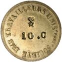 10 Centimes (Lyon (Rhône) – Société des travailleurs unis. No date)