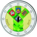 2 Euro (Centenary of the Foundation of the Independent Baltic States. Coloured 6)