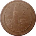 2 Pence (Lighthouse on Europa Point)