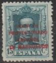 King Alfonso XIII overprinted