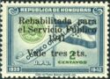 Flag and Seal of Honduras overprinted
