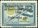 Flag and Seal of Honduras overprinted